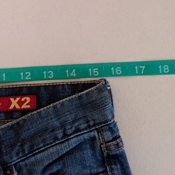 X2 Women's Dark Wash Full Length Flare Leg Jeans - Picture 4 of 7